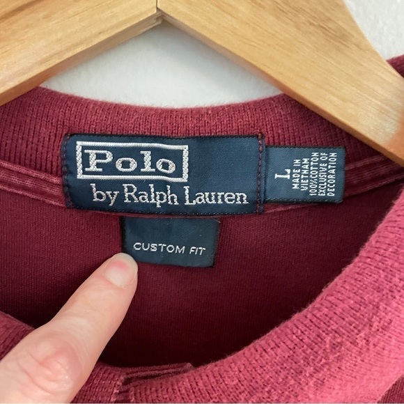 Ralph Lauren Polo Maroon Two Button Polo - Picture 4 of 5